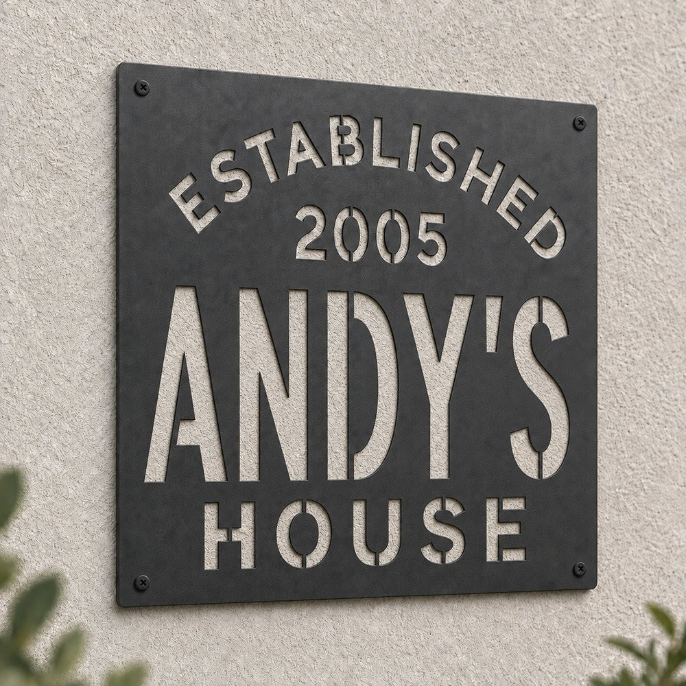 Laser Cut Metal Sign